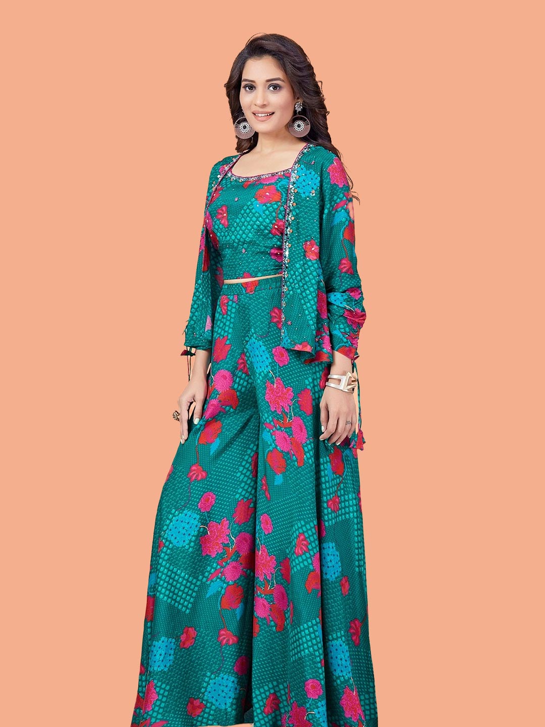 crop top palazzo shrug designs (2)