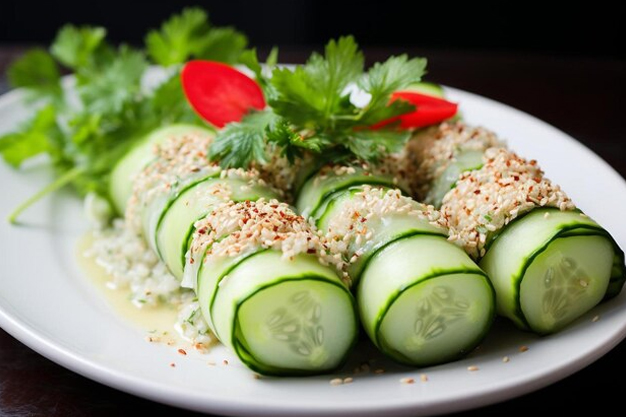 cucumber paneer roll