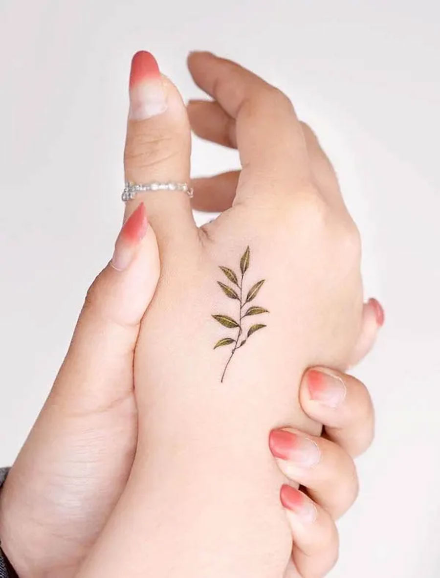 leaf tattoo