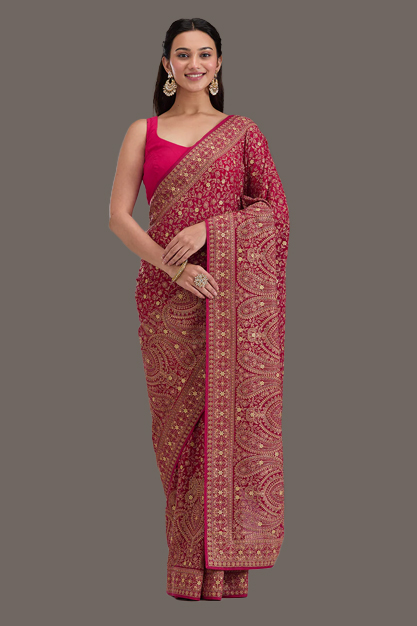 embroidery work saree designs (4)