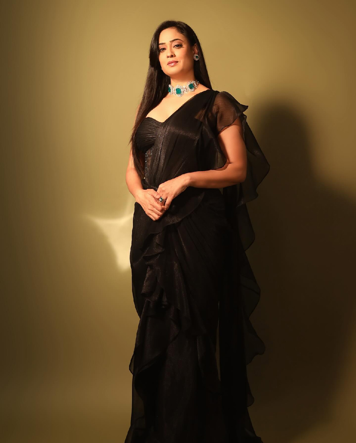 Shweta tiwari frill saree