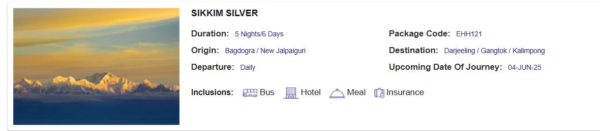 sikkim tour package cost