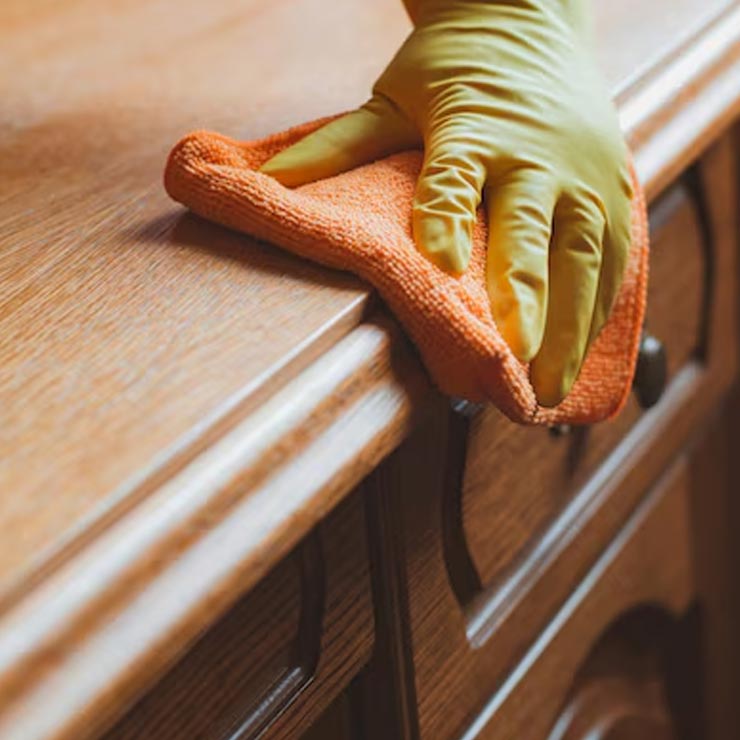 furniture cleaning with butter