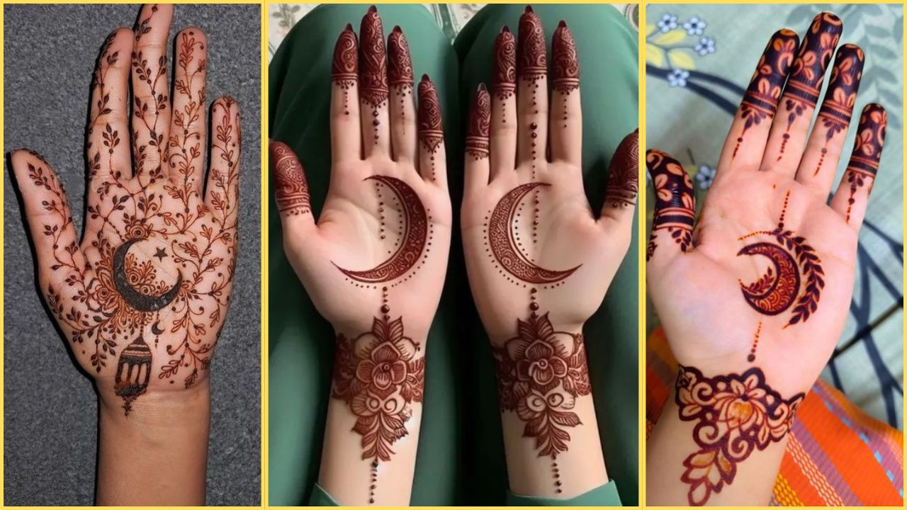 Chand Mehndi Ki Designs: हाथों में 'चांद मेहंदी' की ये 5 डिजाइंस लगाएं और  बकरीद के जश्‍न में चार चांद लगाएं, देखें तस्‍वीरें | chand mehndi ki designs  on bakrid for ladies ...