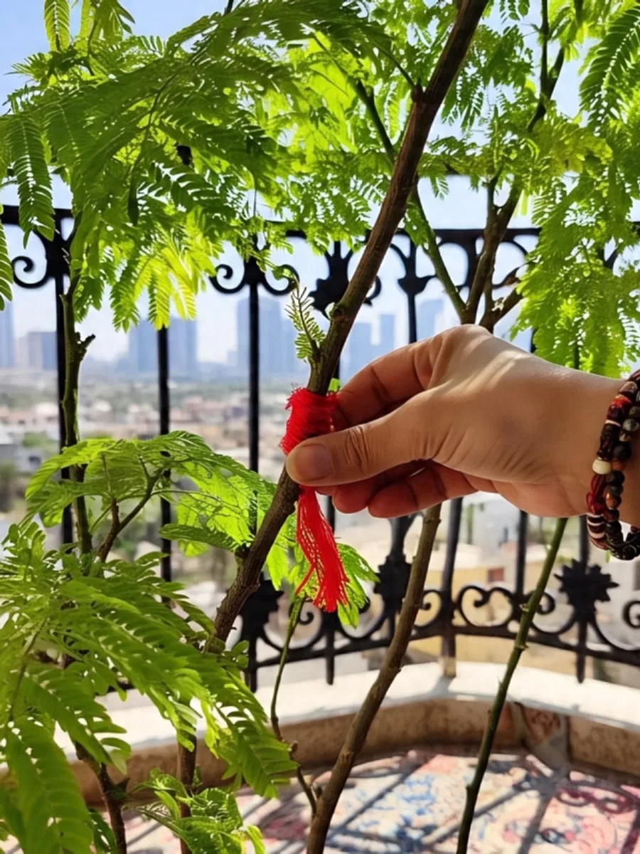 can-we-tie-thread-to-shami-plant