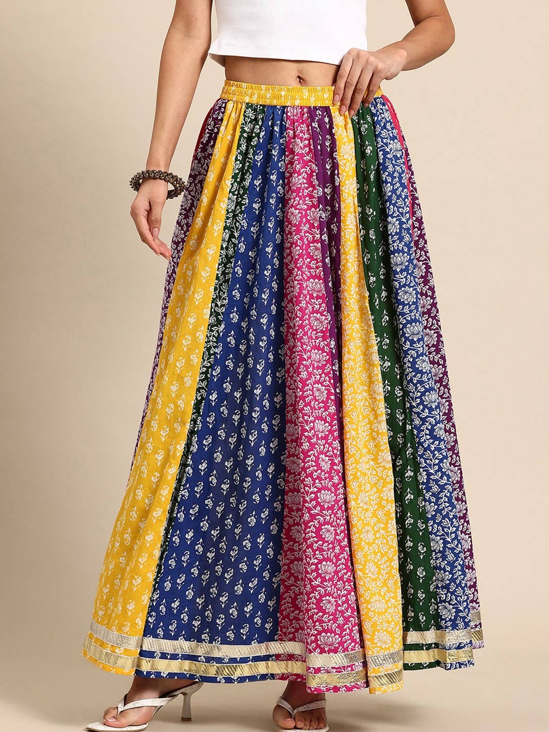 Multi colour long skirt