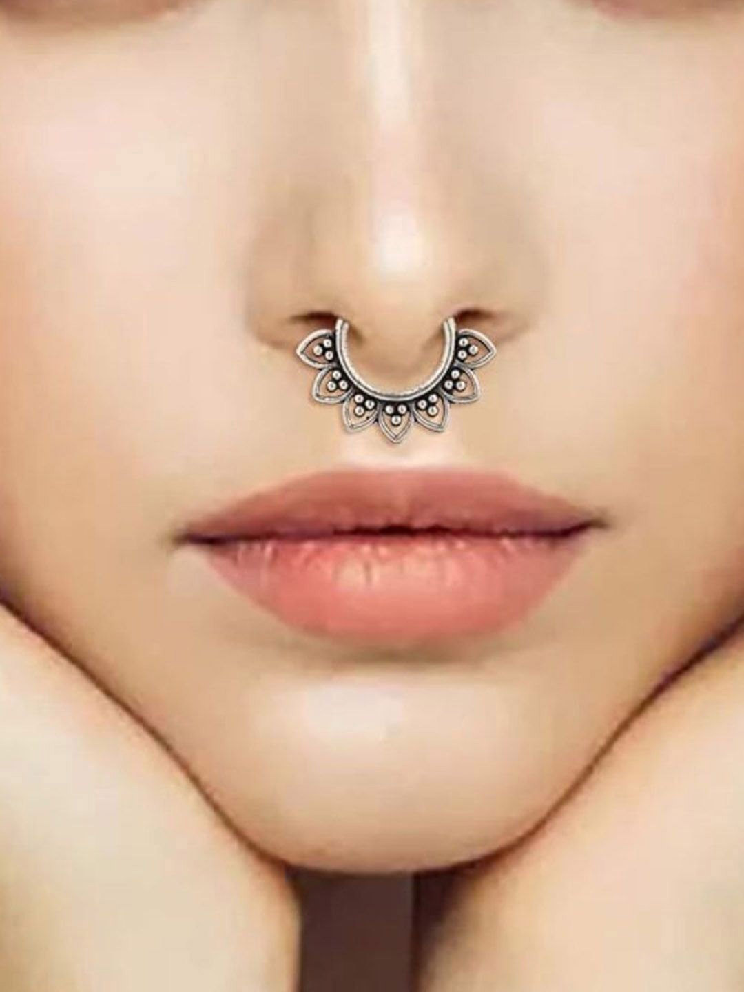 Flower design nose ring