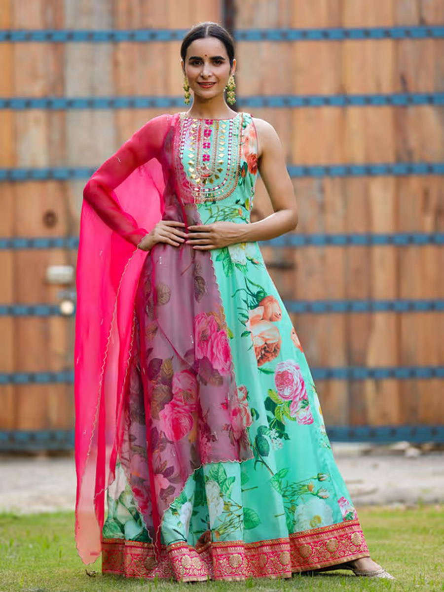 maxi dresses with dupatta
