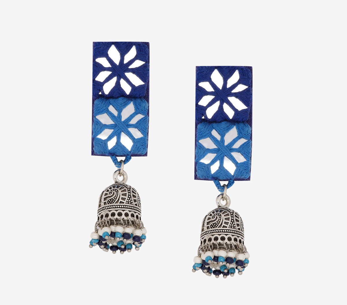 mirror work earrings (3)