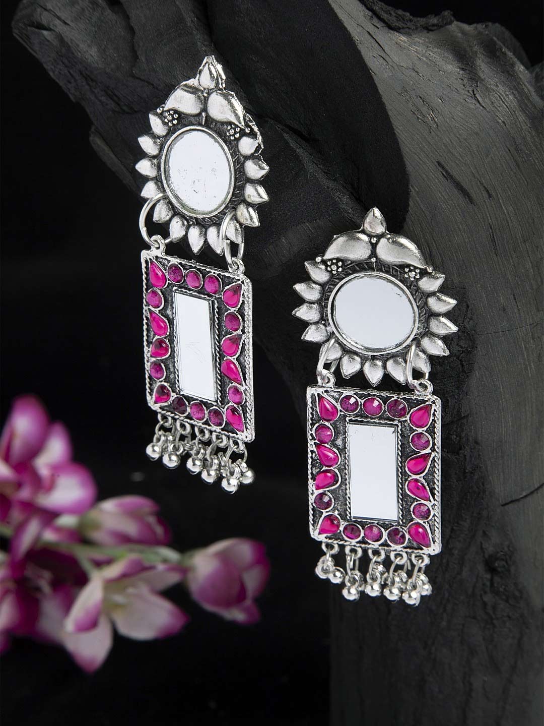 mirror work earrings (5)