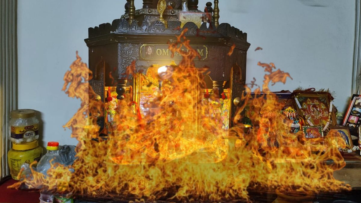 ghar ke mandir mein aag lagne kya matlab hai