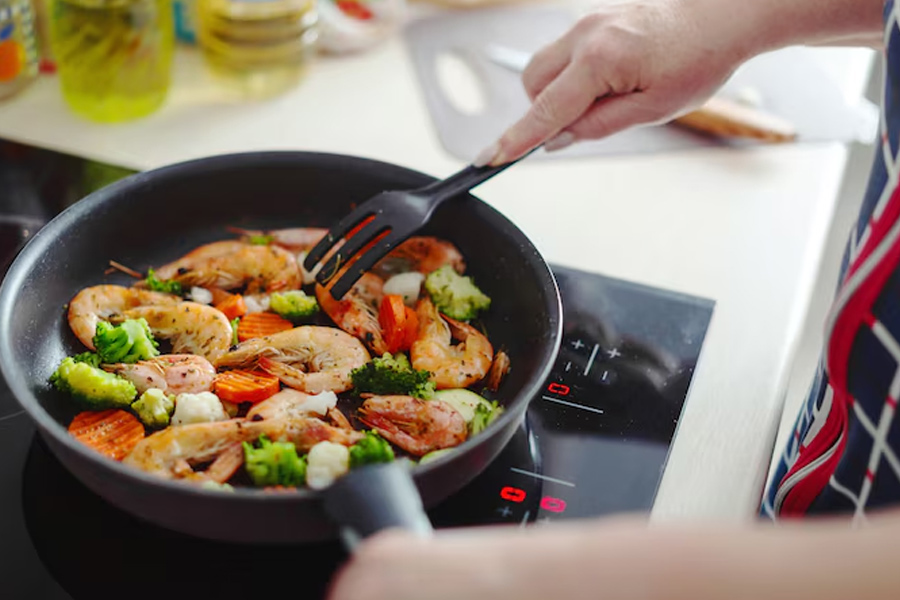 do not fry veges in non stick pan