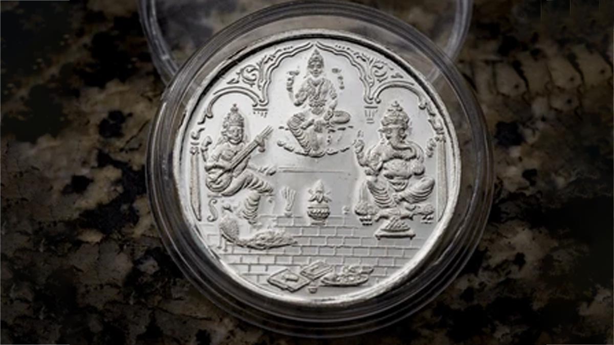 how to keep lakshmi ganesha silver coin