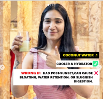 coconut water in evening