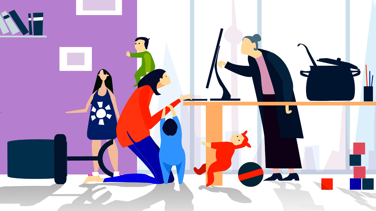 Work from home and household work balance
