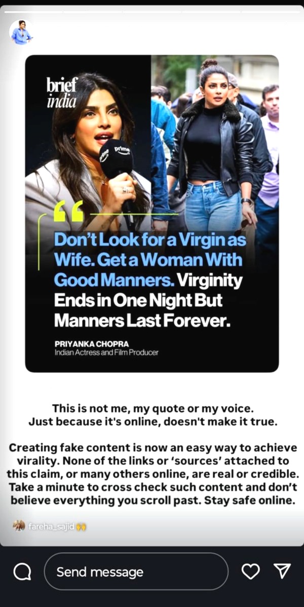 Priyanka Chopra viral statement12