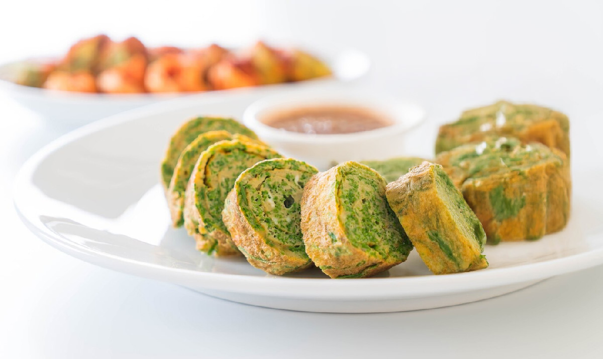 palak besan roll recipe