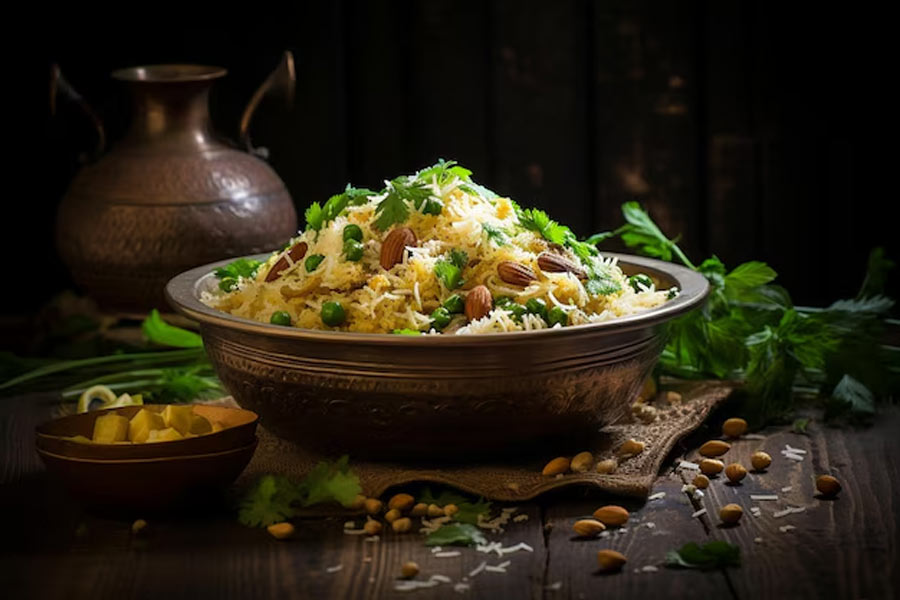 Easy Mushroom Biryani Recipe