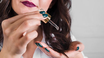 using hair serum