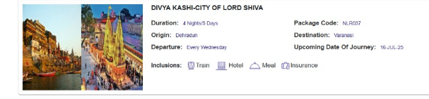 Divya kashi city of lord shiva tour package