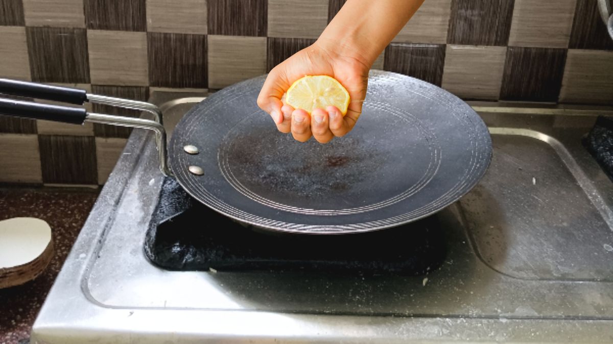 The smell of the pan will go away
