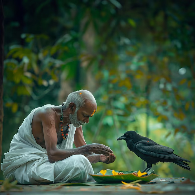 feeding cow on pitra paksha