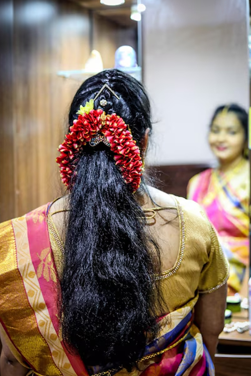 poni gajra hair style