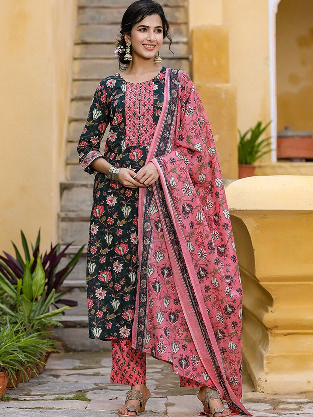 Floral print suit (4)