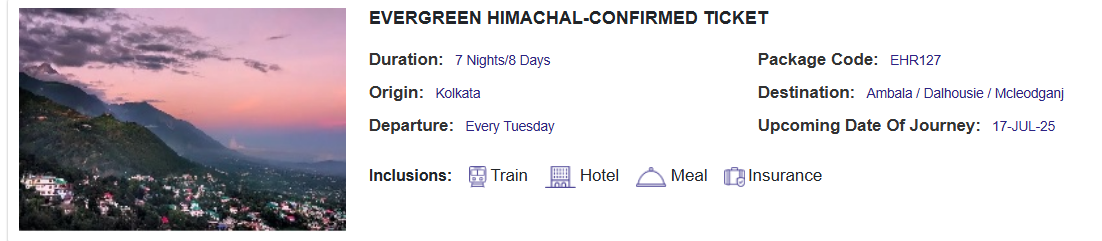 himachal pradesh tour package from kolkata
