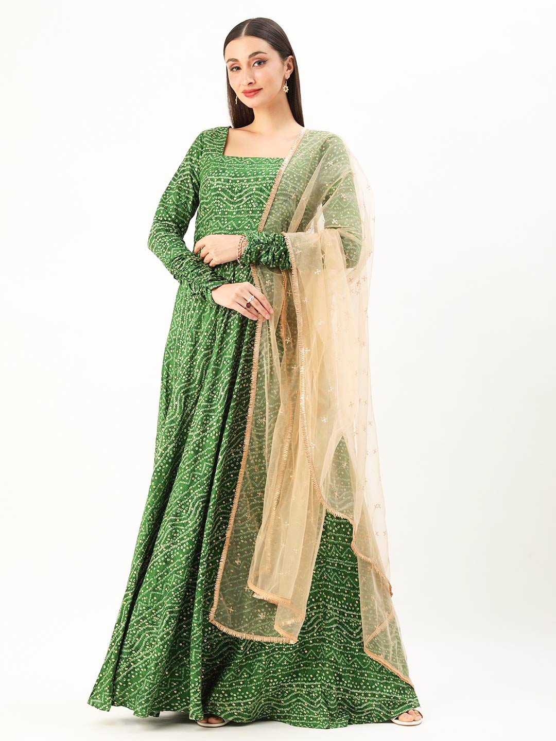 gown dress with dupatta designs (4)
