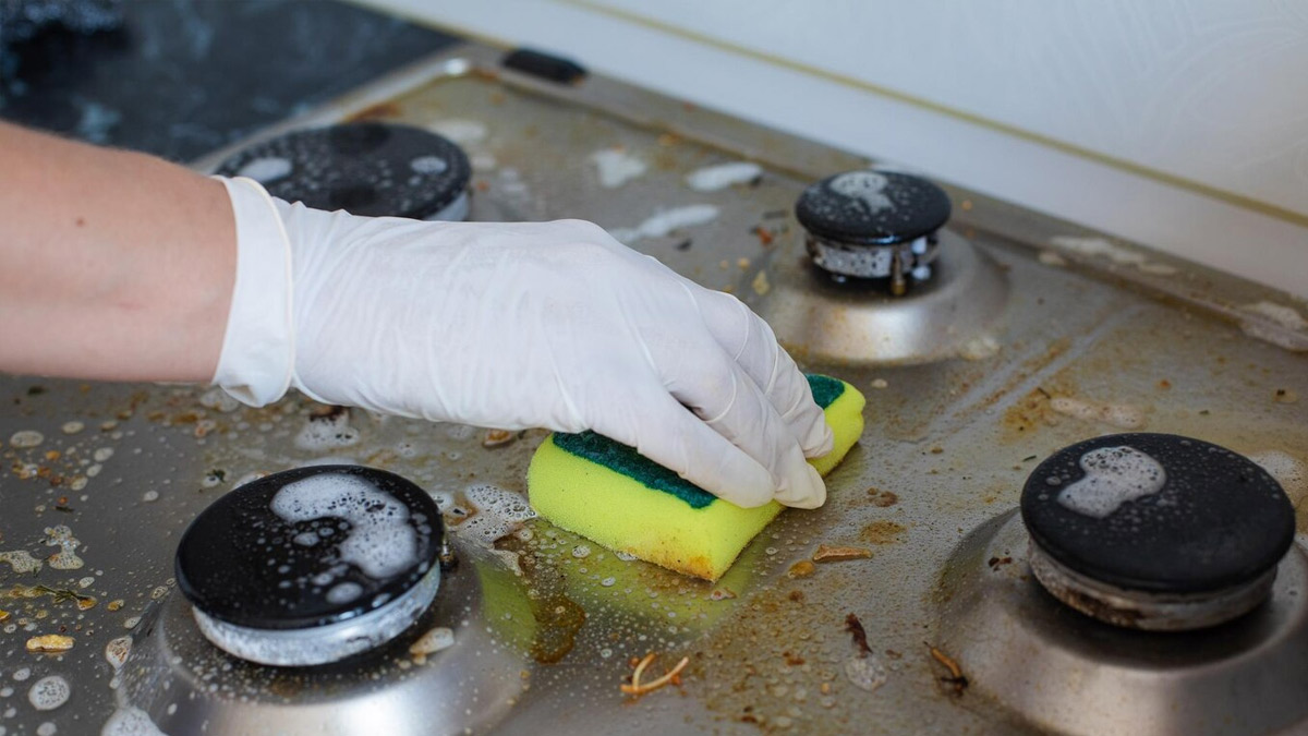 How do I clean my gas stove racks