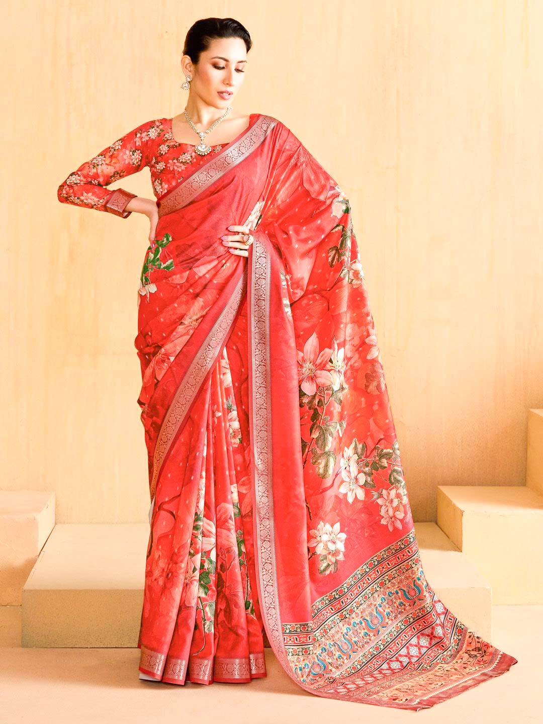 floral printed saree designs (4)