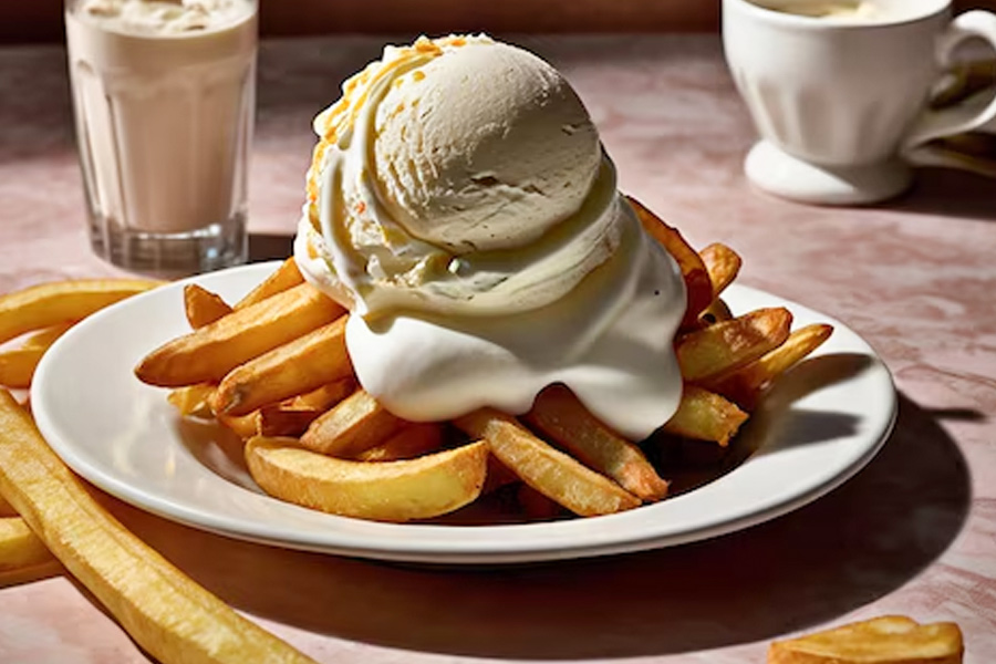 French fries and ice cream combo in hindi