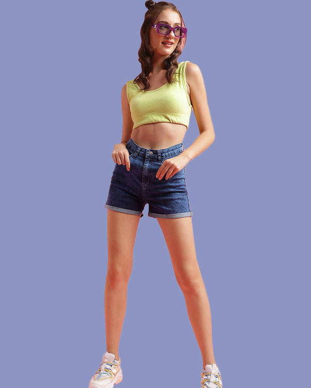 shorts with crop top