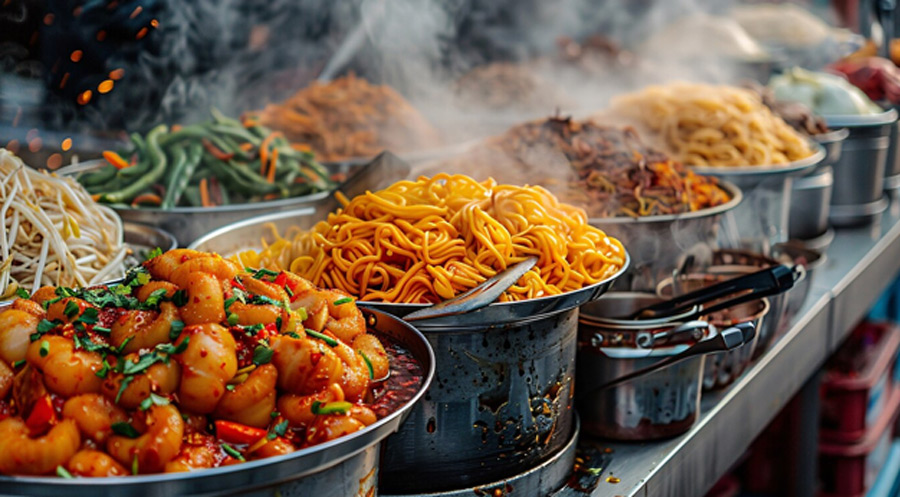 Delhi night food market