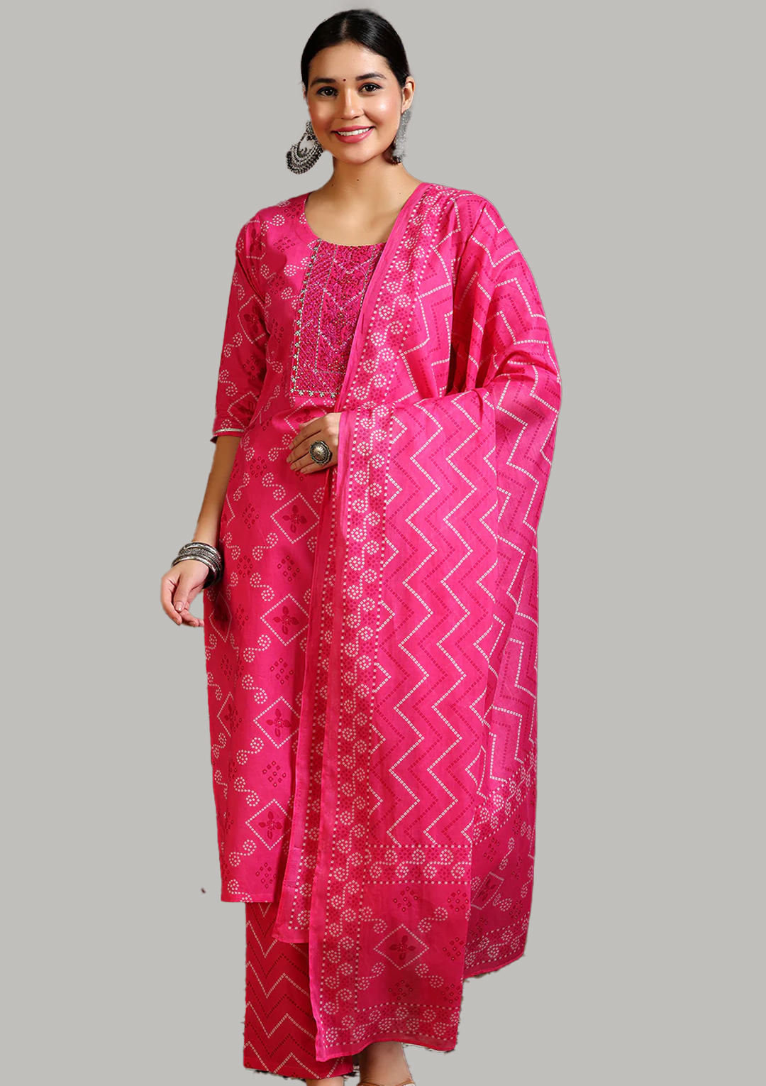 bandhani print suit designs (10)