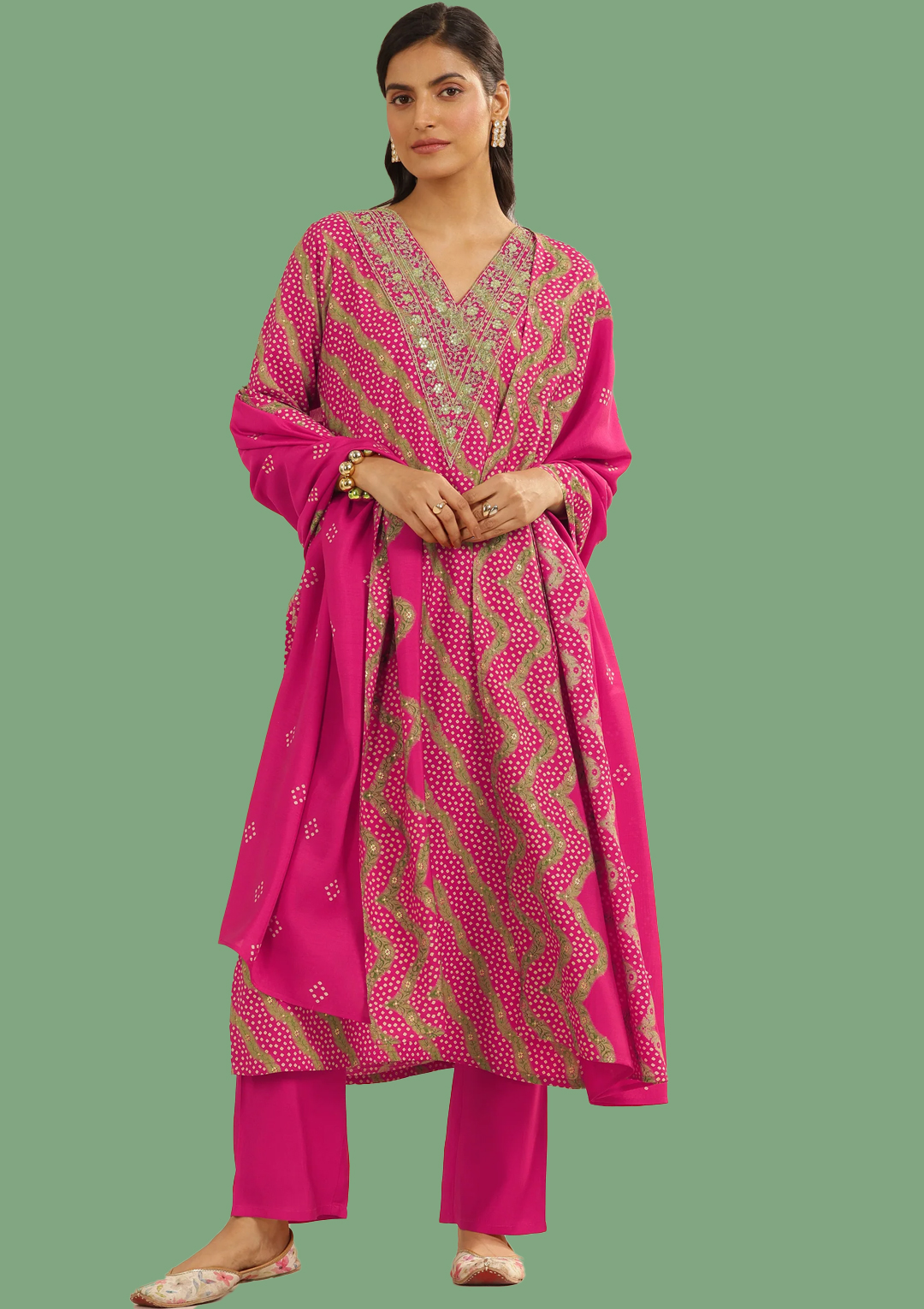 bandhani print suit designs (9)