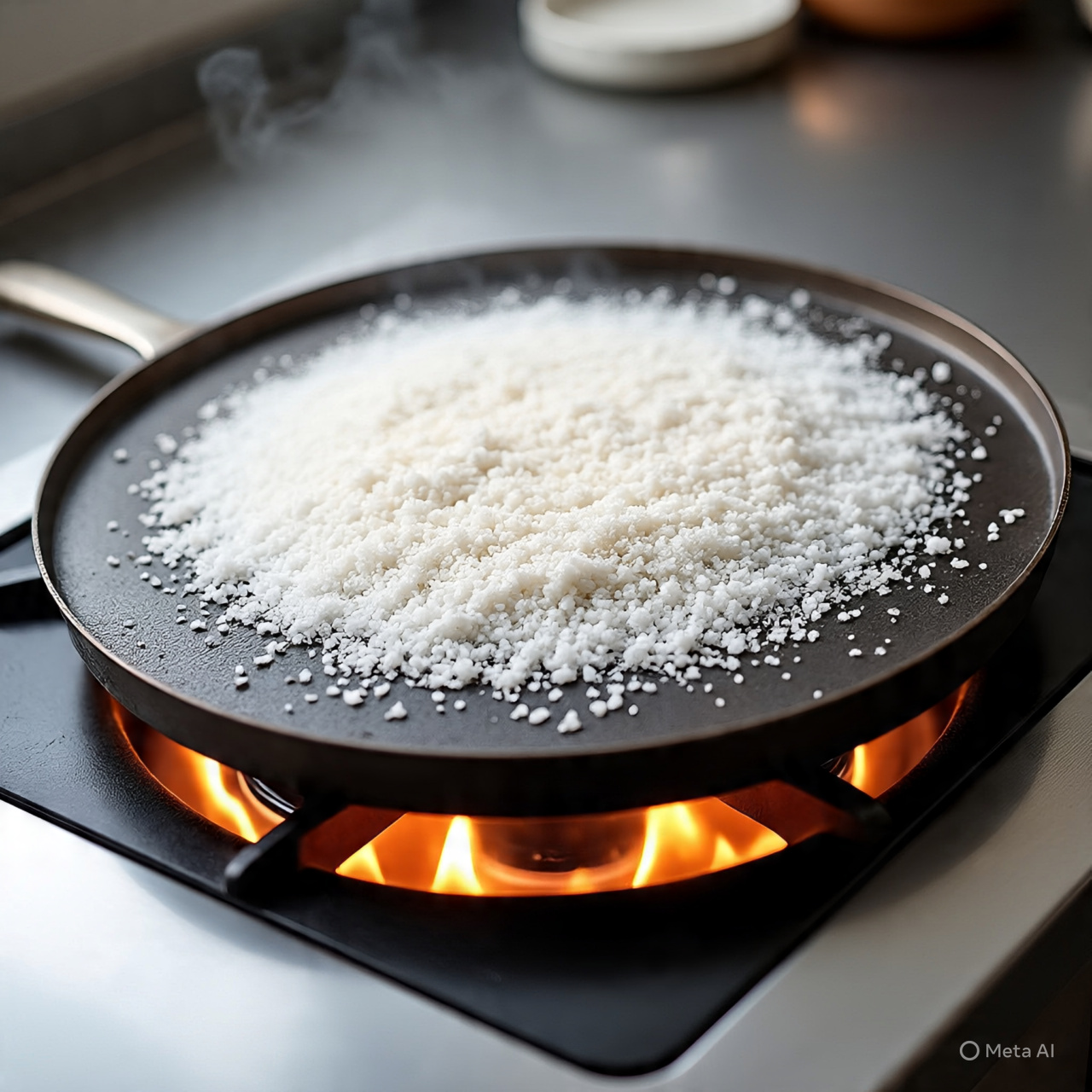 salt roasting papad method