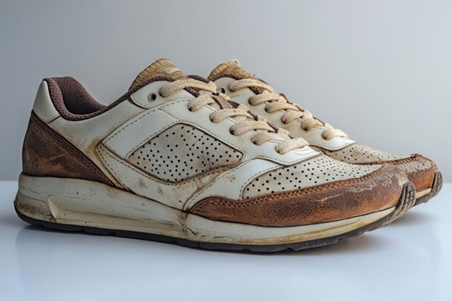 Simple way to remove stains from white shoes