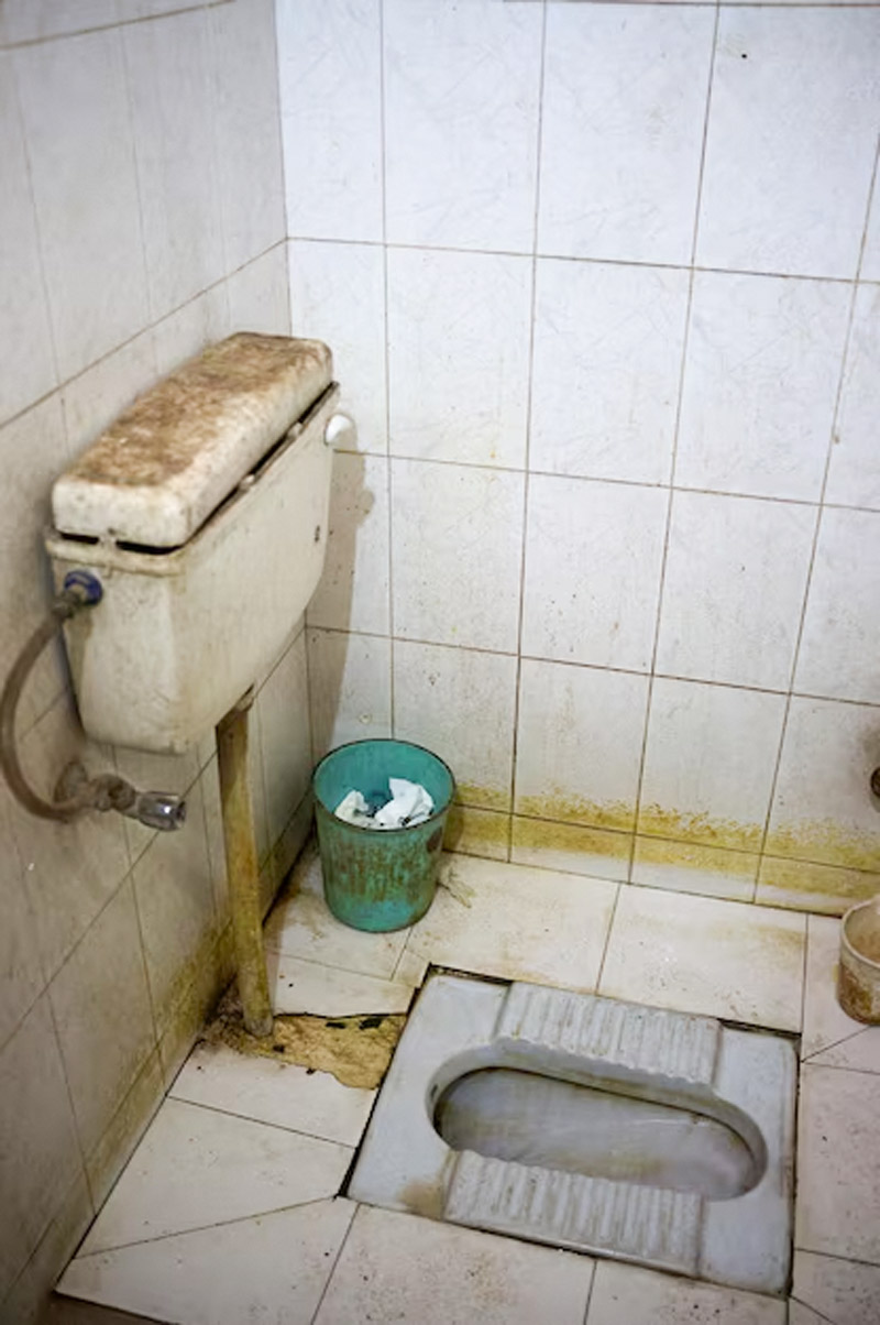 easy hack to clean toilet seat