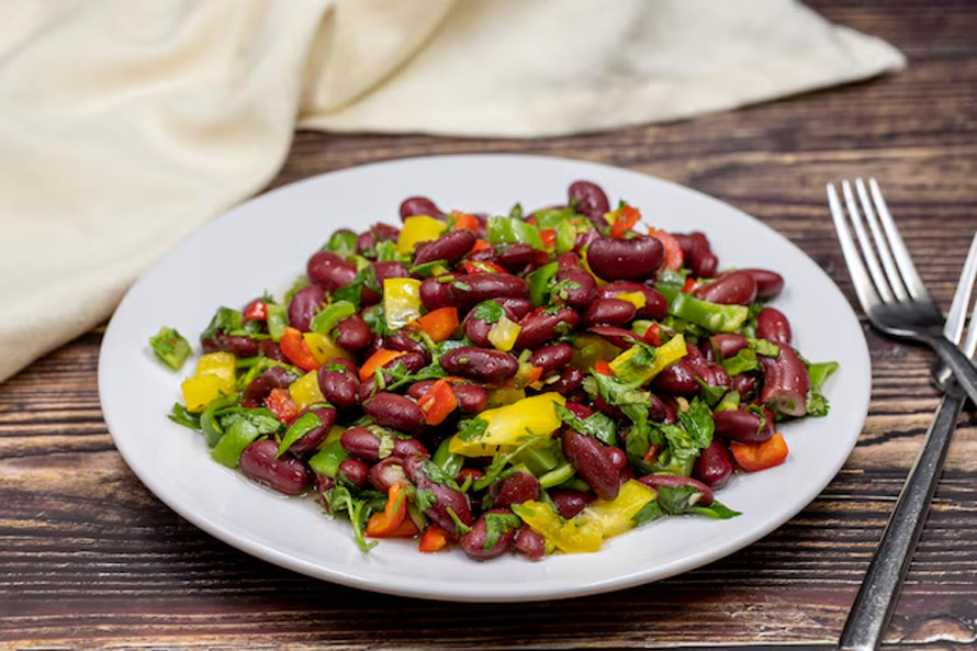 rajma chole salad in hindi