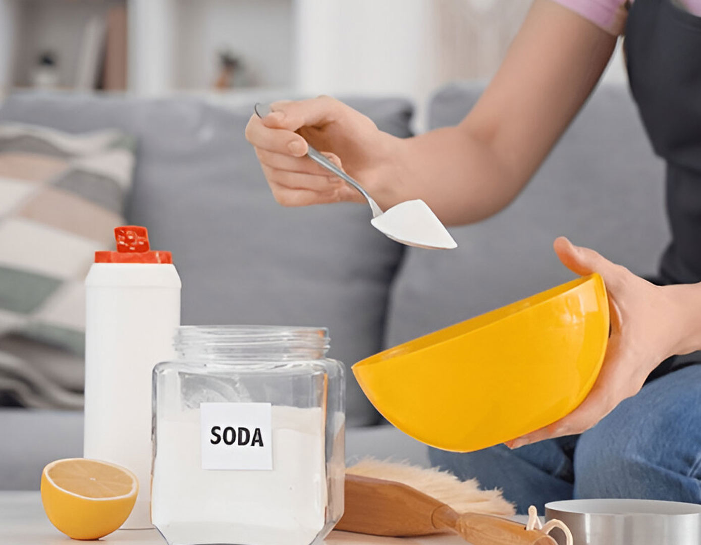 teeth whitening  with baking soda