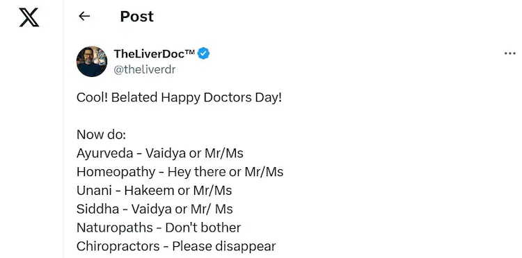 Physiotherapists Are Not Medical Doctors