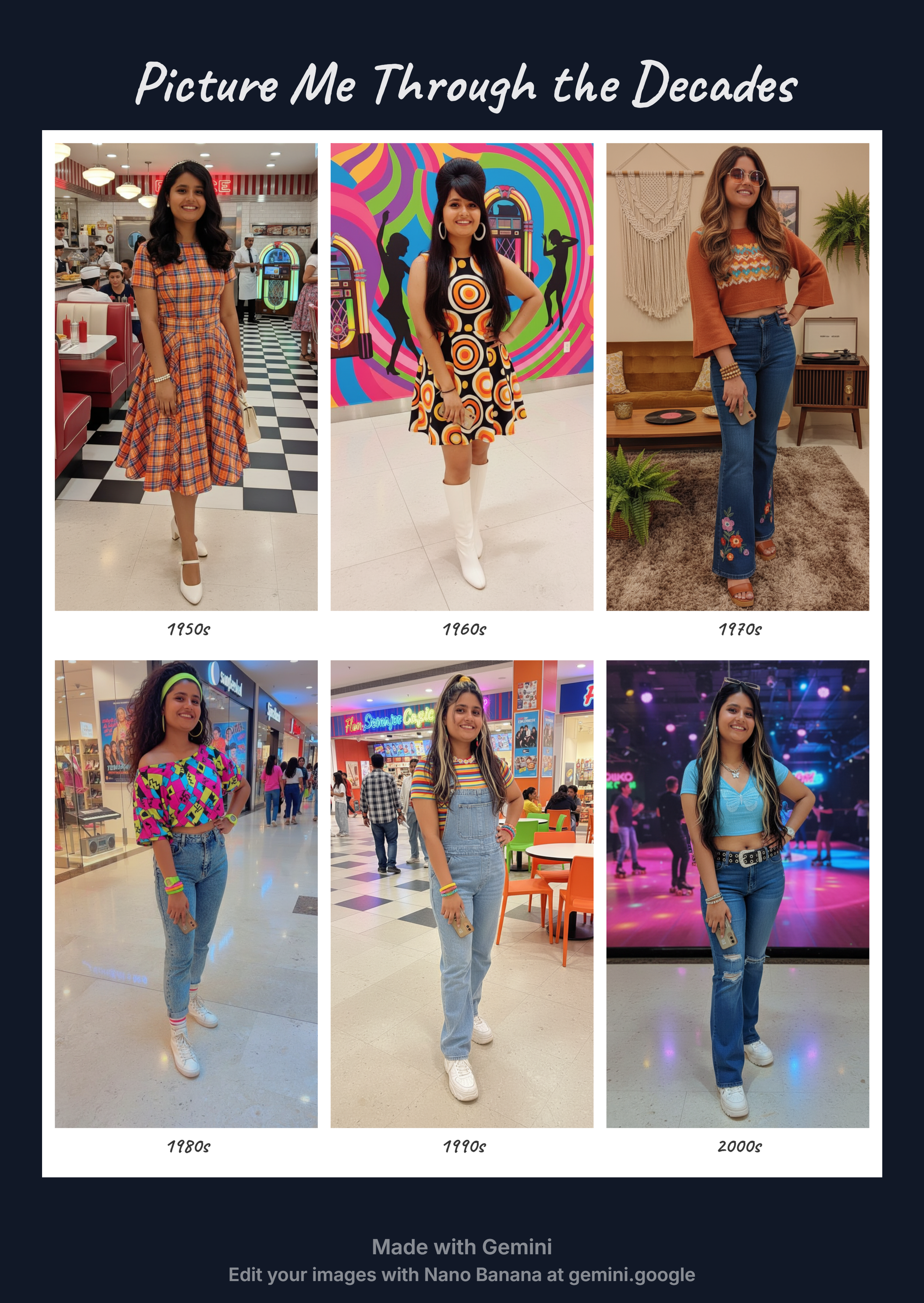 80s Mall Shoot Nano Banana Image