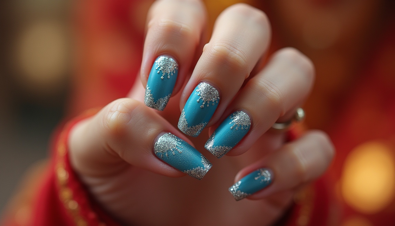 Colour of the day Navratri nails