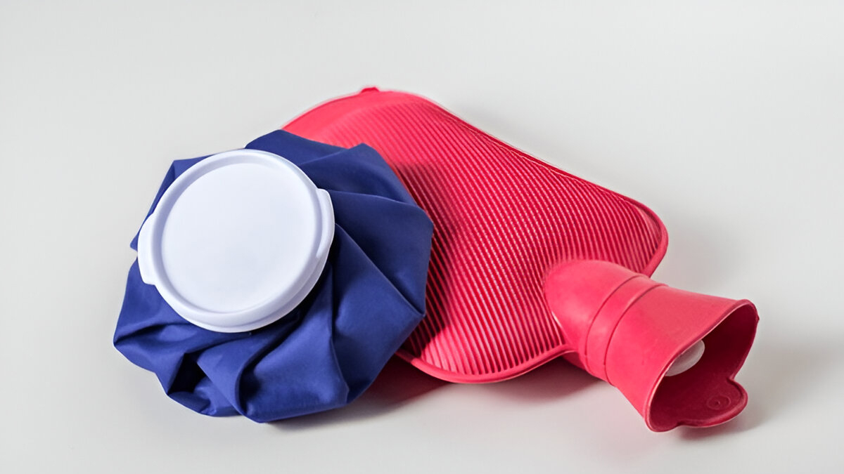 Putting heat ice on injuries