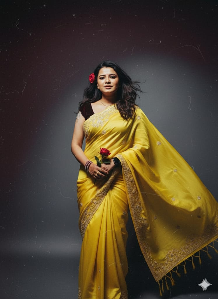 90s retro saree Look