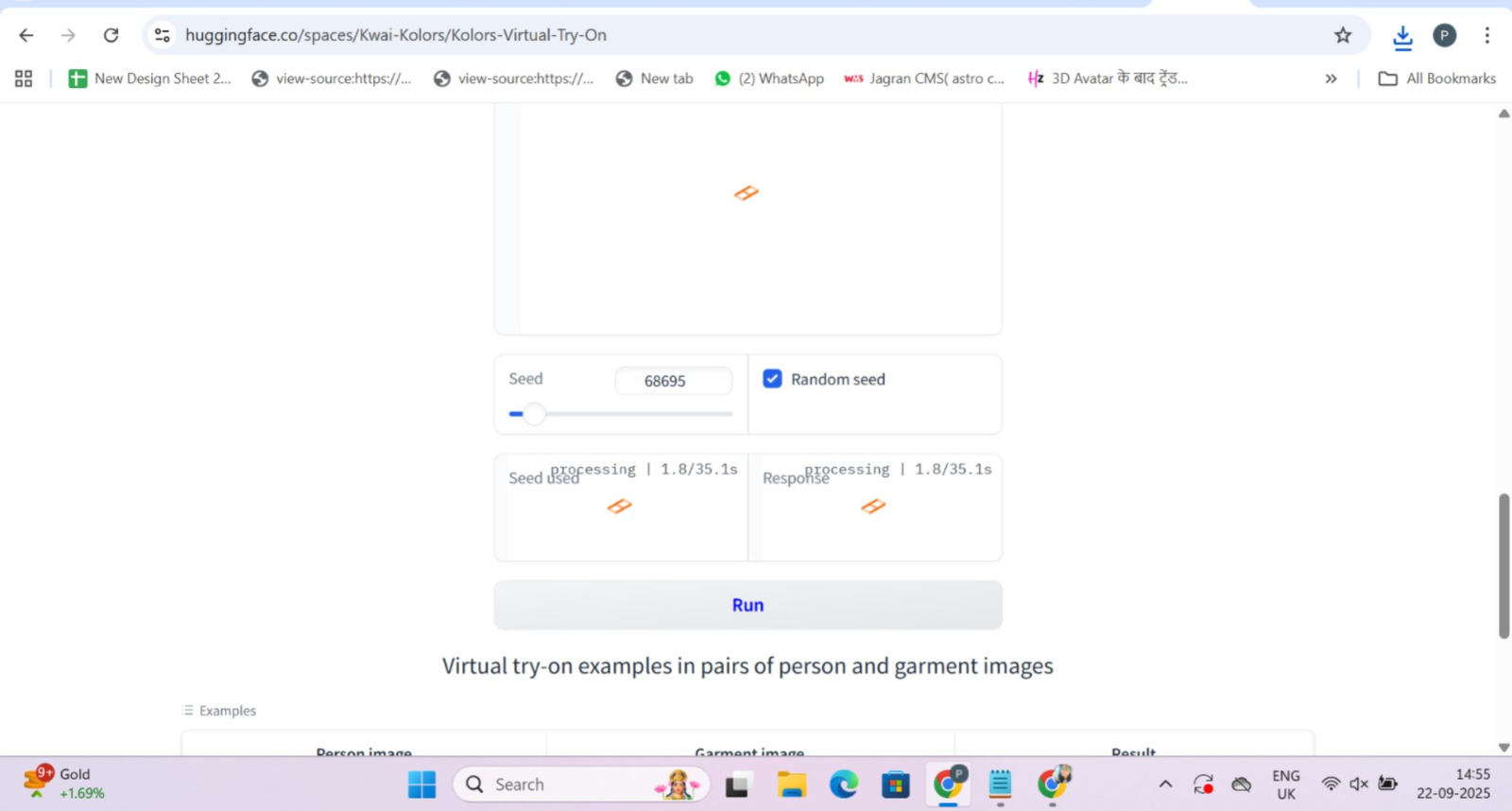 how to change dress in photo with Hugging Face