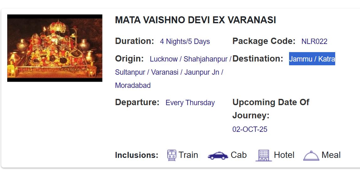 irctc october 2025 tour packages under rs 30000 only know location facility and all detailsSS