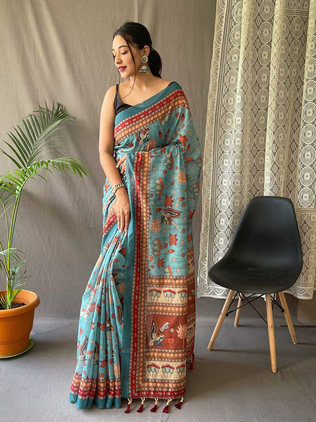 Floral saree
